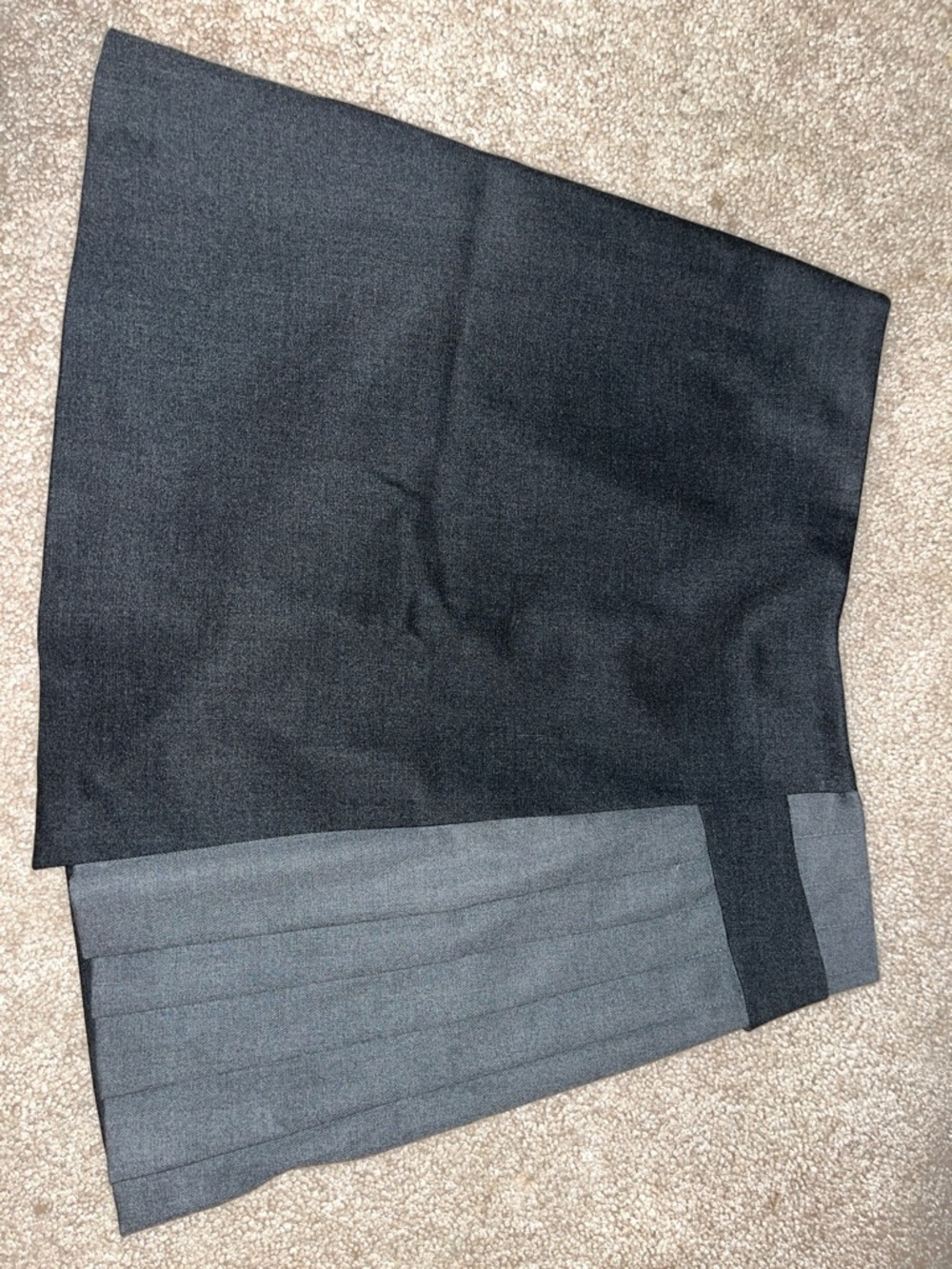 Alice + Olivia Black and Charcoal Classic Skirt